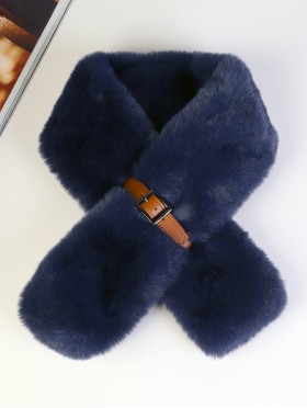 Fashion Plush Premium Scarf W/ Buckle